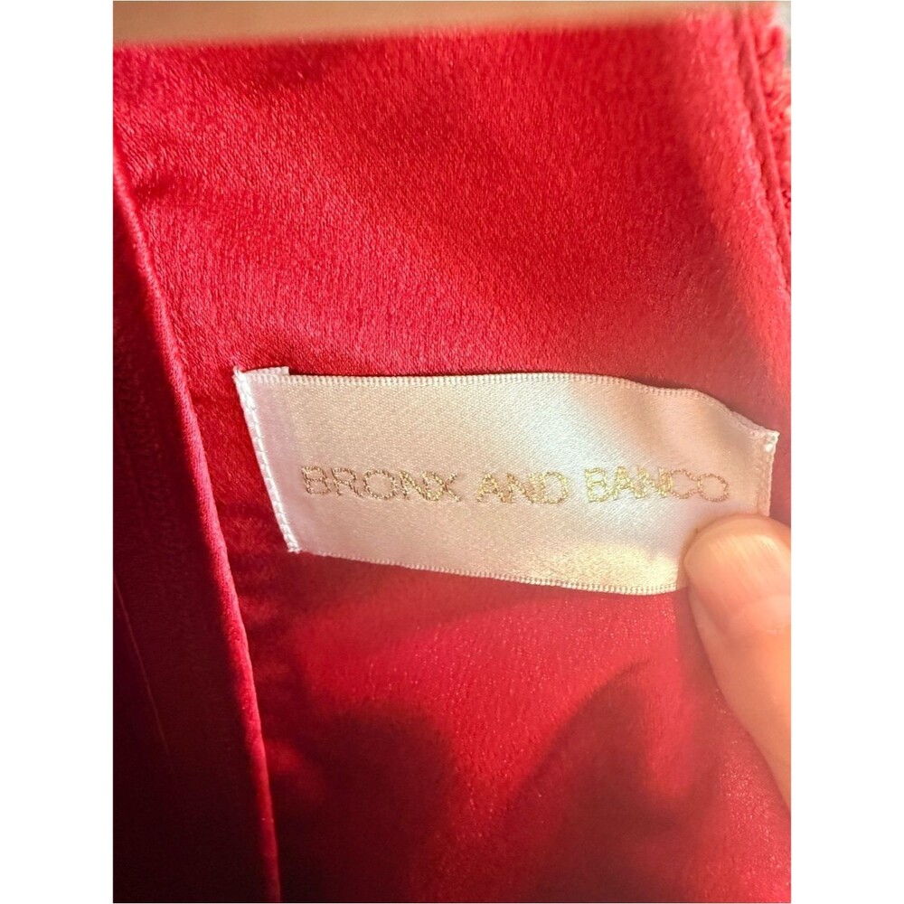 NWOT Bronx Banco Dakota Red Halter Fit-and-Flare mini Dress with Contrast Collar - Picture 11 of 13